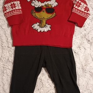 Cat & Jack Red and Black Festive Matching Set